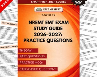 Nremt EMT Review Notes PDF | Emergency Medical Technician Study Guide | EMT Exam Prep Digital Download