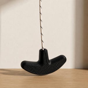 Zwarte trekkoordgreep - Ergonomische vervangingsgreep - 3D-geprint