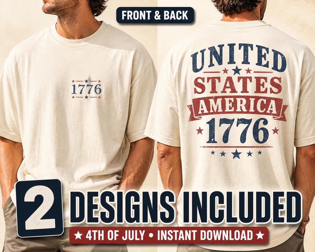 Vintage USA 1776 Graphic Bundle, Patriotic America Design (digital ...