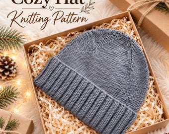 Men’s Classic Winter Beanie Knitting Pattern – Extra Warm, Soft, and Structured
