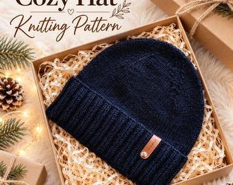 Knitting Pattern — Classic Unisex Beanie | Warm Wool Hat | PDF Pattern
