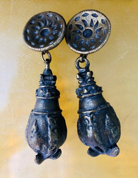 Scooter Paris Statement Runway Earrings ~ Bronzed