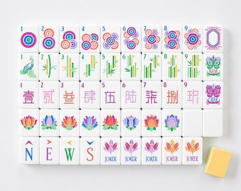 Sorbet American Mahjong Set, Luxury Acrylic Mahjong Tiles, American NMJL Tile Set, 160 Acrylic Tiles