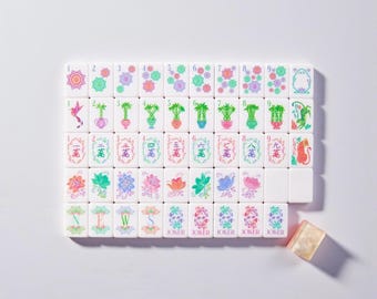Pastel Mahjong Set, American Mahjong Tiles, Travel Mahjong Game, Luxury Mahjong Gift Set, Aesthetic Game Gift, Luxury Travel Mahjong gift