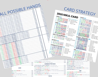 2026 American Mahjong Complete Card Bundle | All Possible Hands + Strategy Guide + Digital Card | Printable PDF Mah Jongg Instant Download