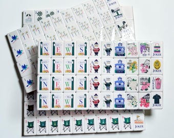 Golf Master Mahjong Set (160 Tiles), American Mahjong Set, Handmade Acrylic Mahjong Game