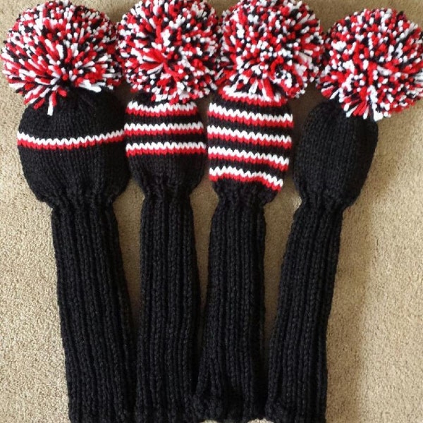 Knit Golf Headcovers Etsy