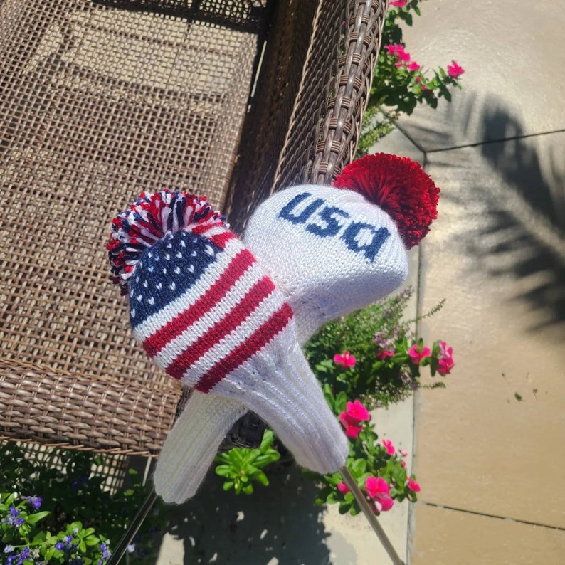 Hand Knit Golf Club Covers Etsy