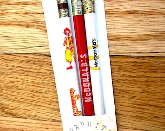 Vintage McDonalds Pencil Set | Unsharpened | 1960s-1970s | Ronald McDonald | Mid-Century