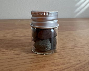 Lake Huron Pebble Jar - Hand Curated Great Lakes Stones - Small