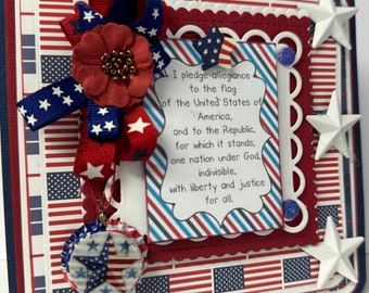 Pledge of Allegiance ~~~ Vibrant Patriotic ~~~ Deluxe Design~~~