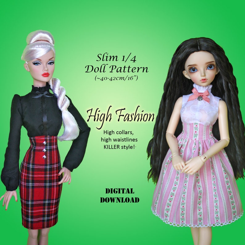High Fashions Doll Clothes Patterns for Slim 1/4 MSD BJD & Etsy