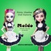 Meido Maid Cafe lolita dresses sewing clothes pattern for Petite Slimline Fashion girls: High, Ever After, Monster, Dal, obitsu, Super Hero 