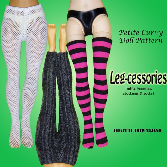 Leg-cessories Tights Socks Stocking Leggings Easy Clothes Sewing Pattern  for Petite Curvy Dolls: Rainbow Fashion Doll -  Canada