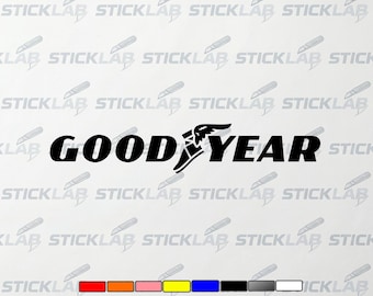 Goodyear sticker car tuning racing sticker – motorsport tire style, premium