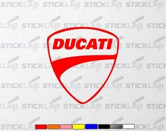 Ducati logo sticker red – high-quality sticker for motorcycle, car, helmet racing