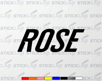 Rose logo sticker black – clean sticker for bike, car & laptop, bicycle
