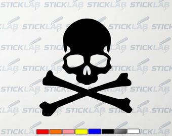 Black skull sticker – skull sticker for car, motorcycle, helmet & laptop