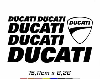 Ducati racing sticker set – 6x stickers motorcycle car helmet bike tuning vinyl