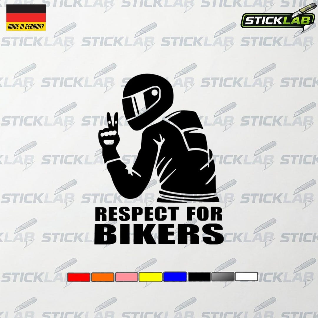 Motorcycle Respect Sign Respect for Bikers Sticker Symbol Motorcycle Car Sticker 8x10 | Made in ...