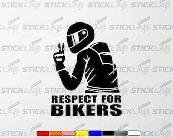 Respect for bikers sticker symbol motorcycle car sticker 8x10 | made in Germany