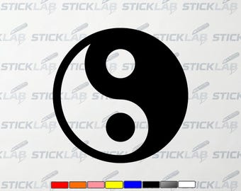 Yin yang sticker, black, for car, laptop, wall | Made in Germany