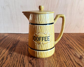Vintage Coffee Server, Royal Sealy Japan, 1950s, MCM, Wood Grain