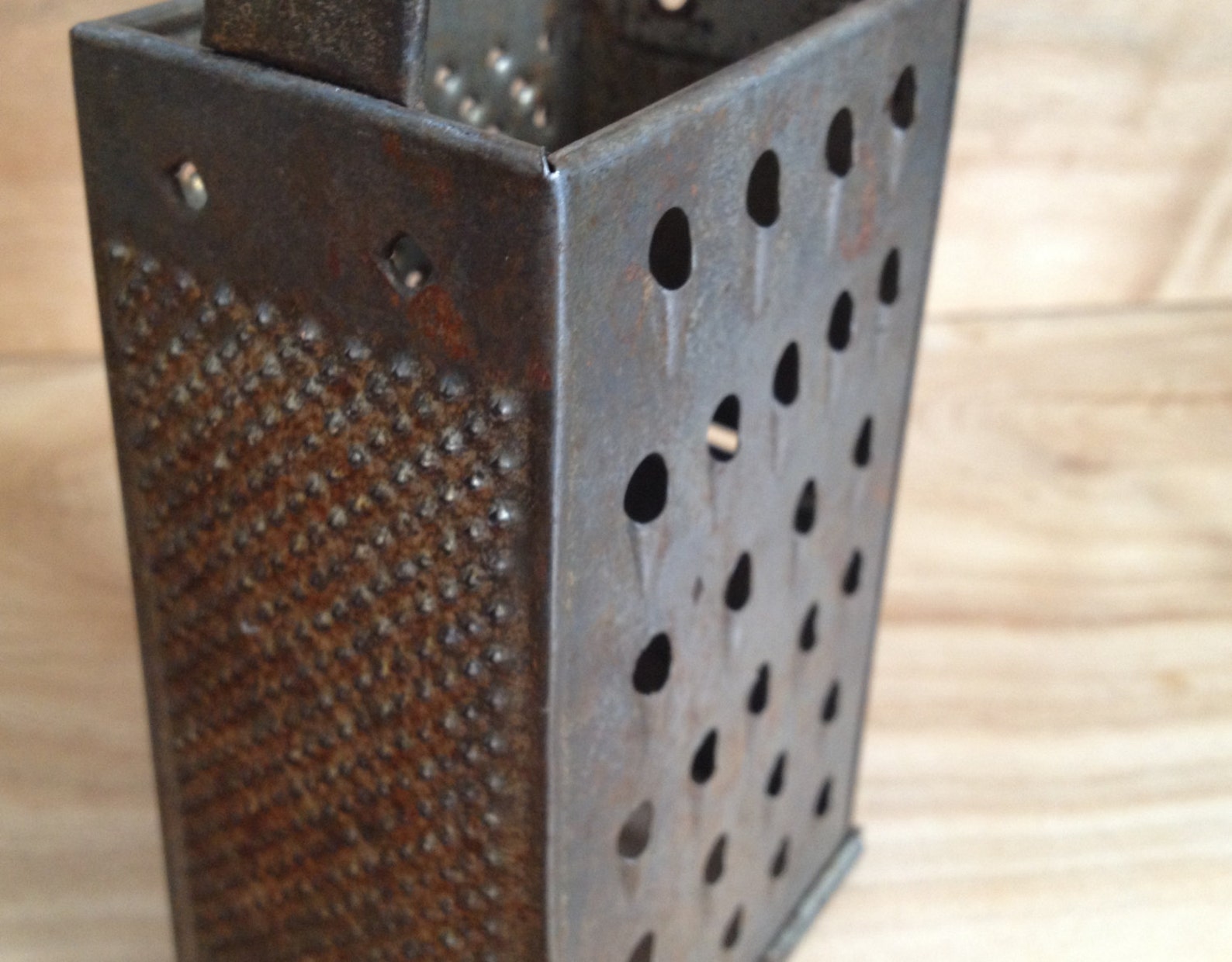 Vintage Cheese Grater Metal Rust Rustic Etsy