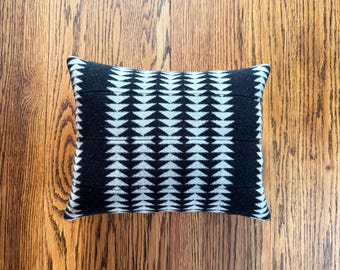 Tribal Arrow Pillow, Southwest Decor, Black & White Boho, Native American, Pendleton Wool Blanket Fabric