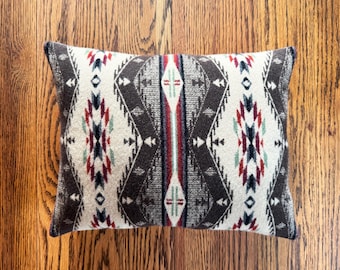 Western Wool Pillow: Southwest Native American Arrow Design