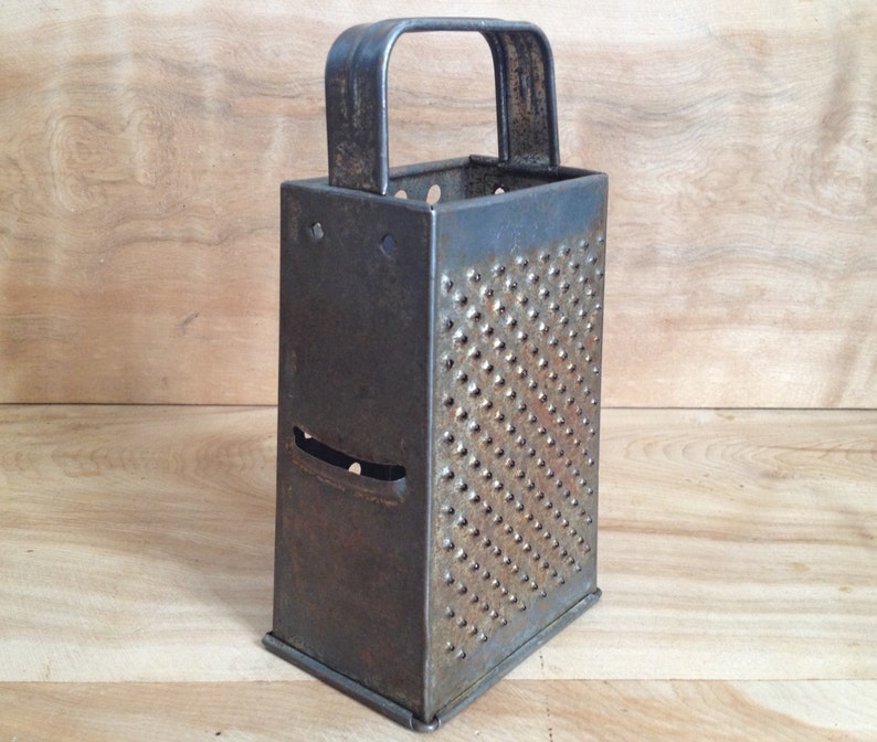 Vintage Cheese Grater Metal Rust Rustic Etsy