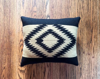 Tan & Black Arrows Pillow: Southwest Decor, Pendleton Wool Fabric, One of a Kind