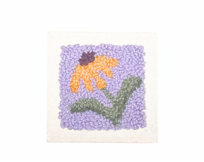 Sunflower Punch Embroidery DIY Kit Punch Needle Yarn - Etsy