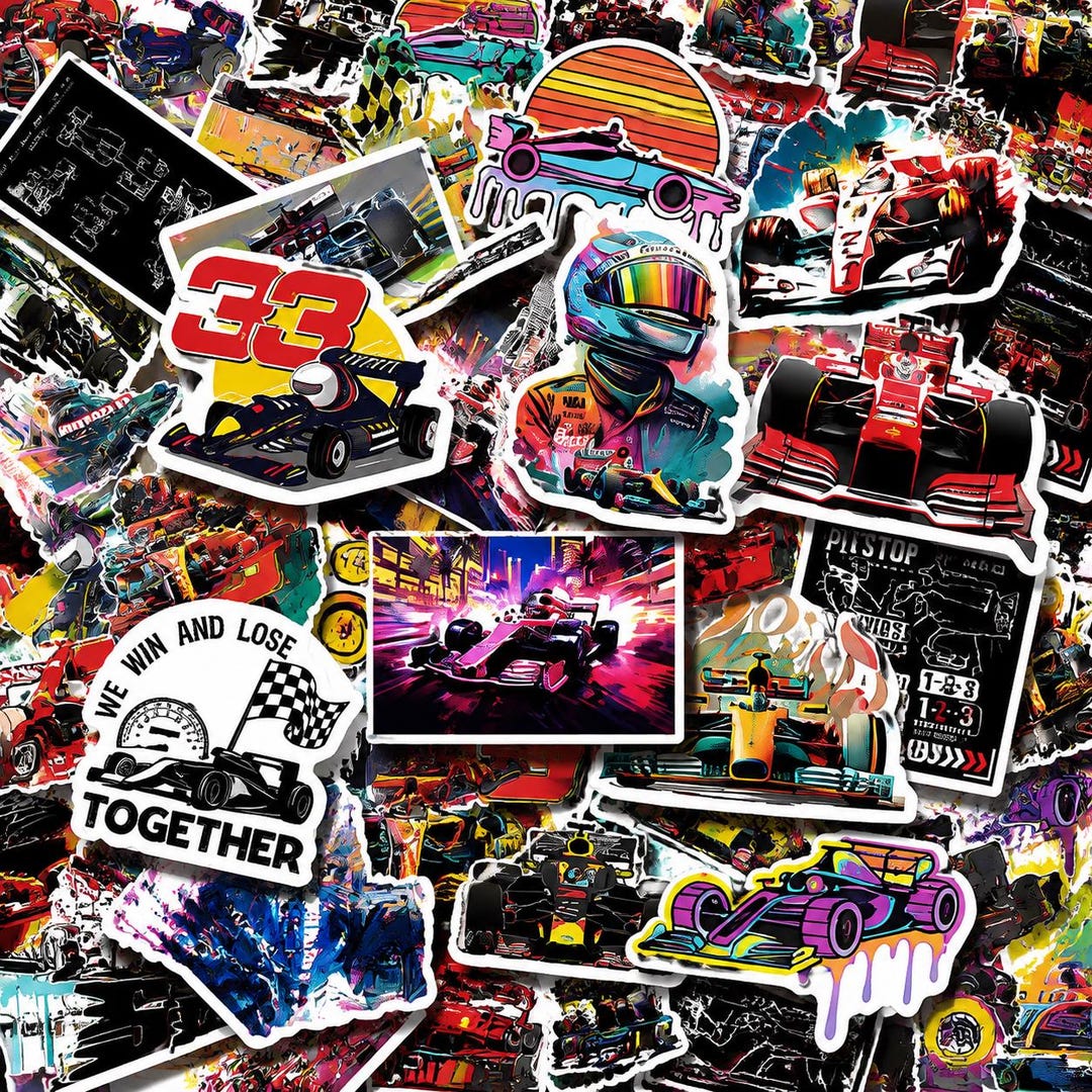 50PCS Grand Prix Sticker Pack, Racing Stickers, Motorsport Stickers ...