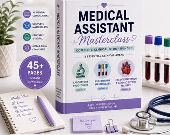 Masterclass completa di flebotomia / Appunti di studio per assistente medico / Guida alle procedure di laboratorio / Schede riassuntive cliniche