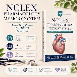 Nclex Pharmacology Study Guide PDF, Nursing Pharmacology Notes, Drug Endings Cheat Sheet, Nclex RN Review for Students