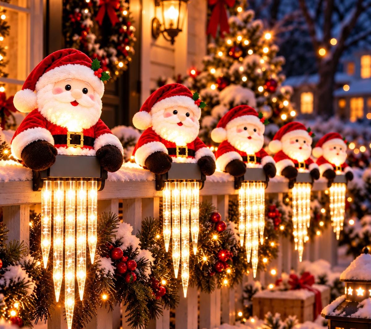 Outdoor Santa Claus Lighted - Etsy