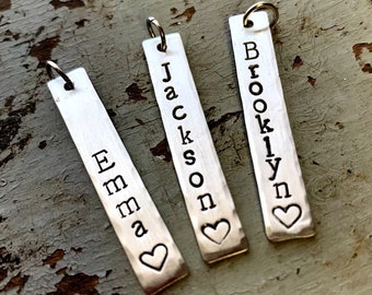 Custom Name Charm, Nameplate, Personalized Pendant, Name Charm for Necklace, Add A Charm