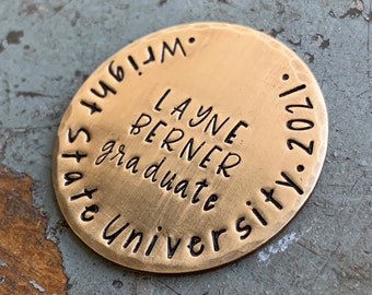 Personalized Graduation Token, College Graduation Gift for Her, Custom Grad Gifts, College Graduation Commemorative Coin