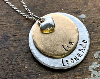 21st Anniversary Gifts for Wife, Mothers Day Gift Idea, Creative Personalized Gifts, Sentimental Gift, Hand Stamped Necklace