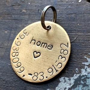 Coordinate Keychain, Moving Gift for Son Daughter, Sentimental Gift, Latitude Longitude Gift