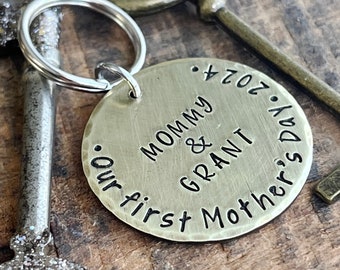 First Mothers Day Gift from Baby Keychain, Mothers Day Gifts from Daughter, Son, 1st Mothers Day Gift