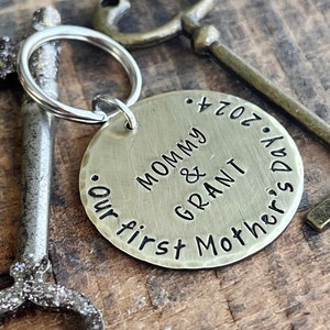 First Mothers Day Gift from Baby Keychain, Mothers Day Gifts from Daughter, Son, 1st Mothers Day Gift