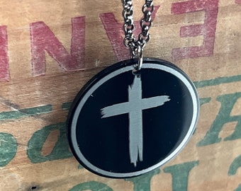 Mens Crucifix Necklace, Cross Chain for Men, Men's Cross Pendant, Men Christian Gift Ideas for Him, Cross Necklace