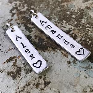 Personalized Name Charm, Custom Word Charms, Nameplate for Necklace