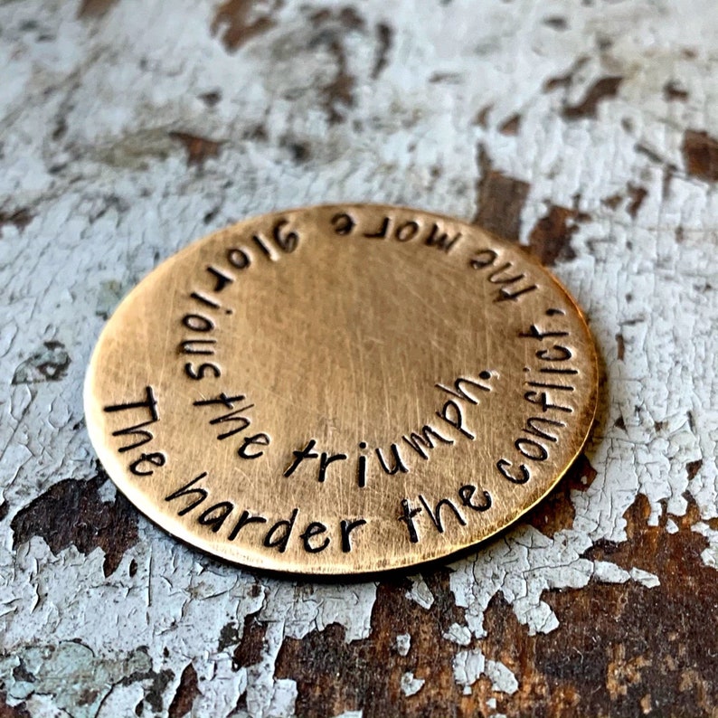 Personalized Mindfulness Gift Inspirational Keepsake Token Etsy