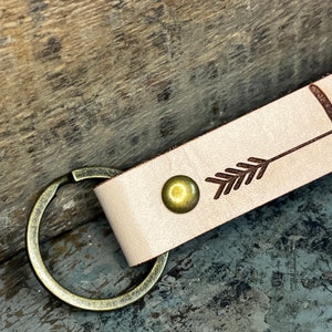 Faith Custom Keychain, Faith Gifts, Recovery Gifts, Leather Key Chain, Sobriety Key Fob, Gifts for Women image 5