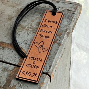 Personalized Bookmark Third Anniversary Gifts for Husband, Gifts for Wife for 3 Years Marriage, Sentimental Anniversary Ideas