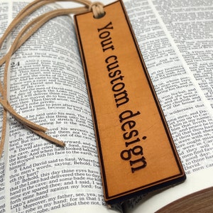 Personalized Leather Bookmark: Custom Engraved Gift for Readers