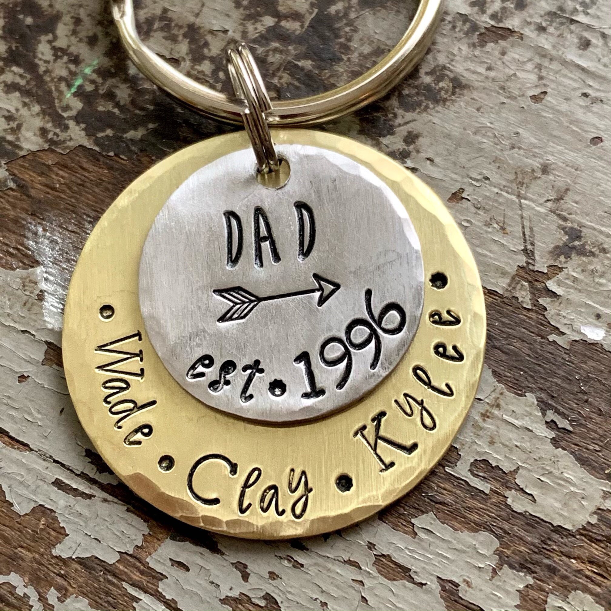 Birthday Gifts for Dad Personalized Dad Keychain Gift for Etsy
